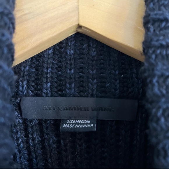 ALEXANDER WANG Long Zip Chunky Ribbed Knit Wool Sweater Vest - Picture 9 of 11